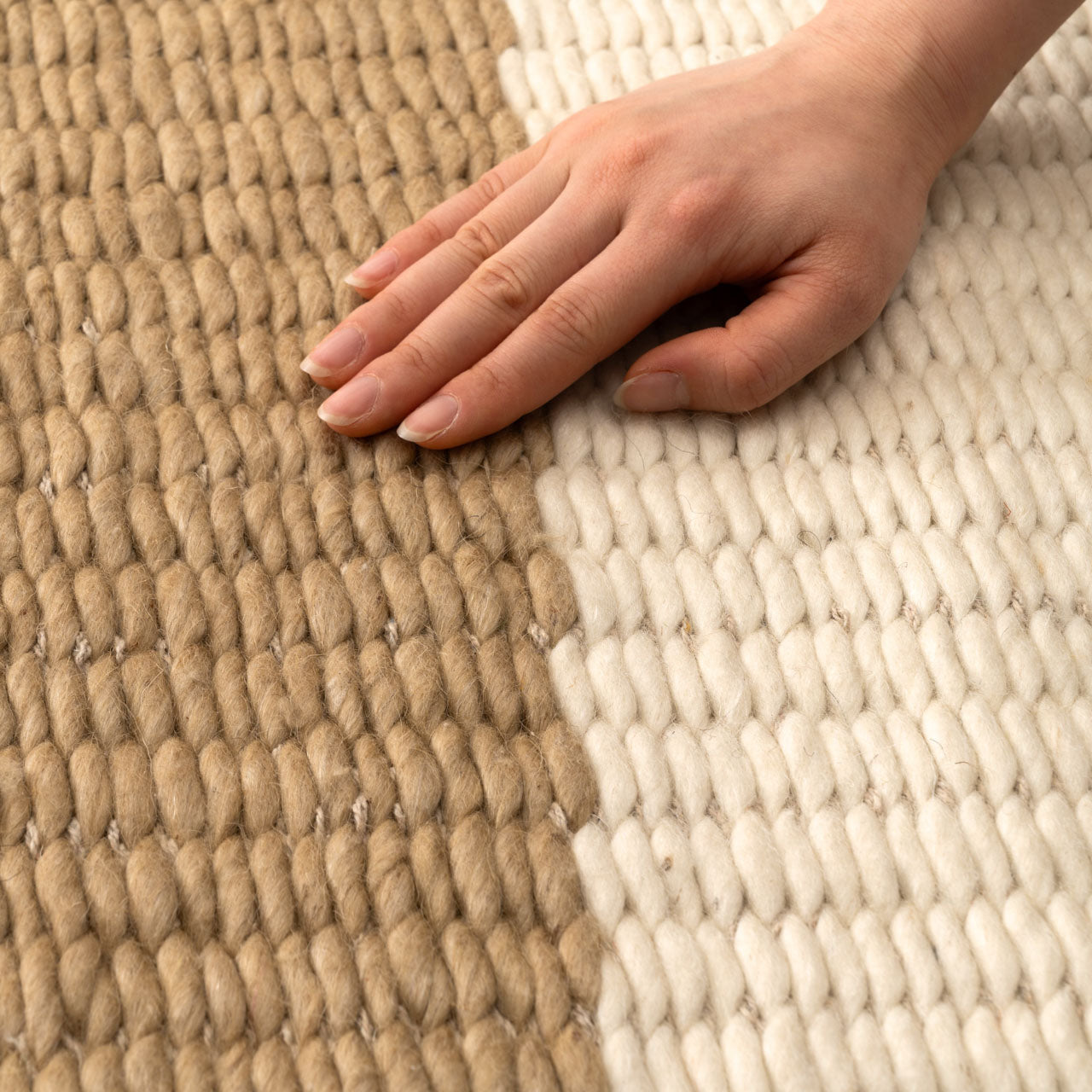 Rectangle P Rug ラグマット 130×190 ラグ ウール コットン ポリエステル 防ダニ・抗菌防臭・防炎機能 ホットカーペット 床暖房 インテリア インテリア雑貨