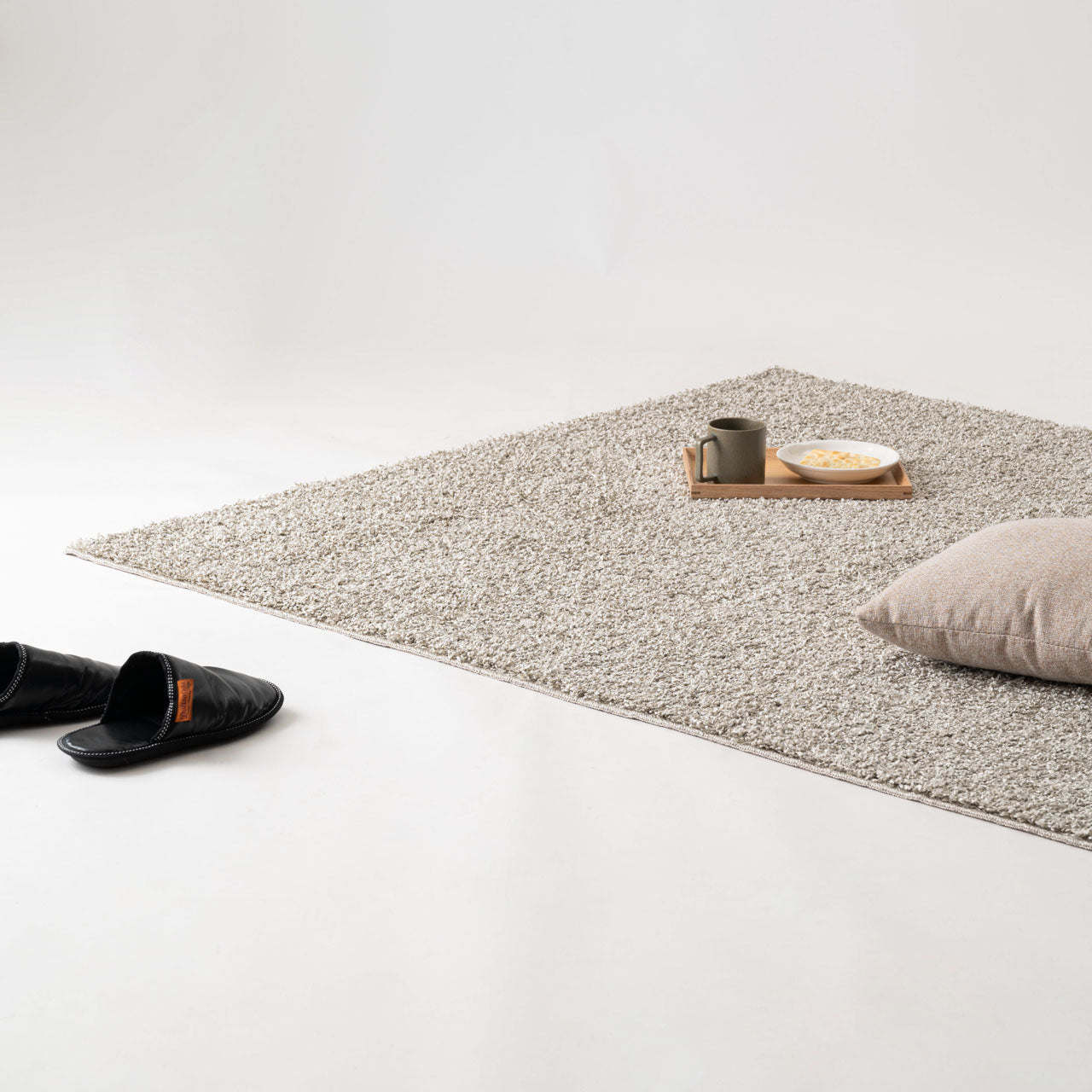 Rectangle W Rug ラグマット 130×190 スクエアラグ ラグ ショートシャギー ポリエステル 防ダニ・抗菌防臭・防炎機能 ホットカーペット 床暖房 インテリア インテリア雑貨