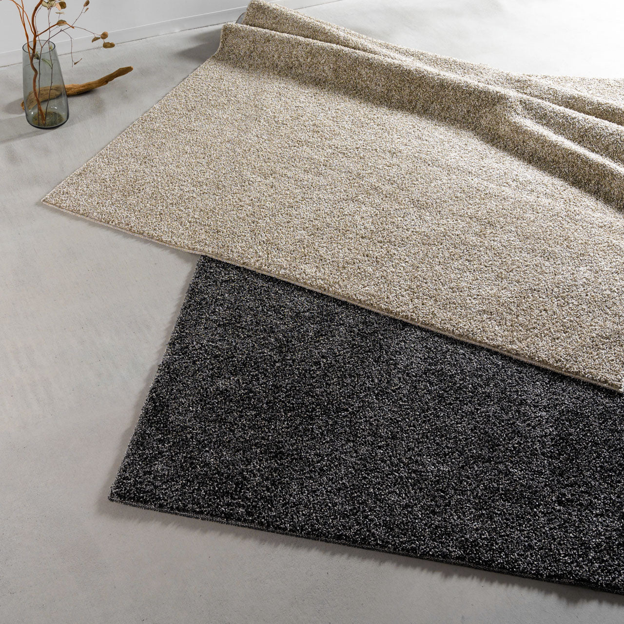 Square W Rug ラグマット 190×240 スクエアラグ ラグ ショートシャギー ポリエステル 防ダニ・抗菌防臭・防炎機能 ホットカーペット 床暖房 インテリア インテリア雑貨