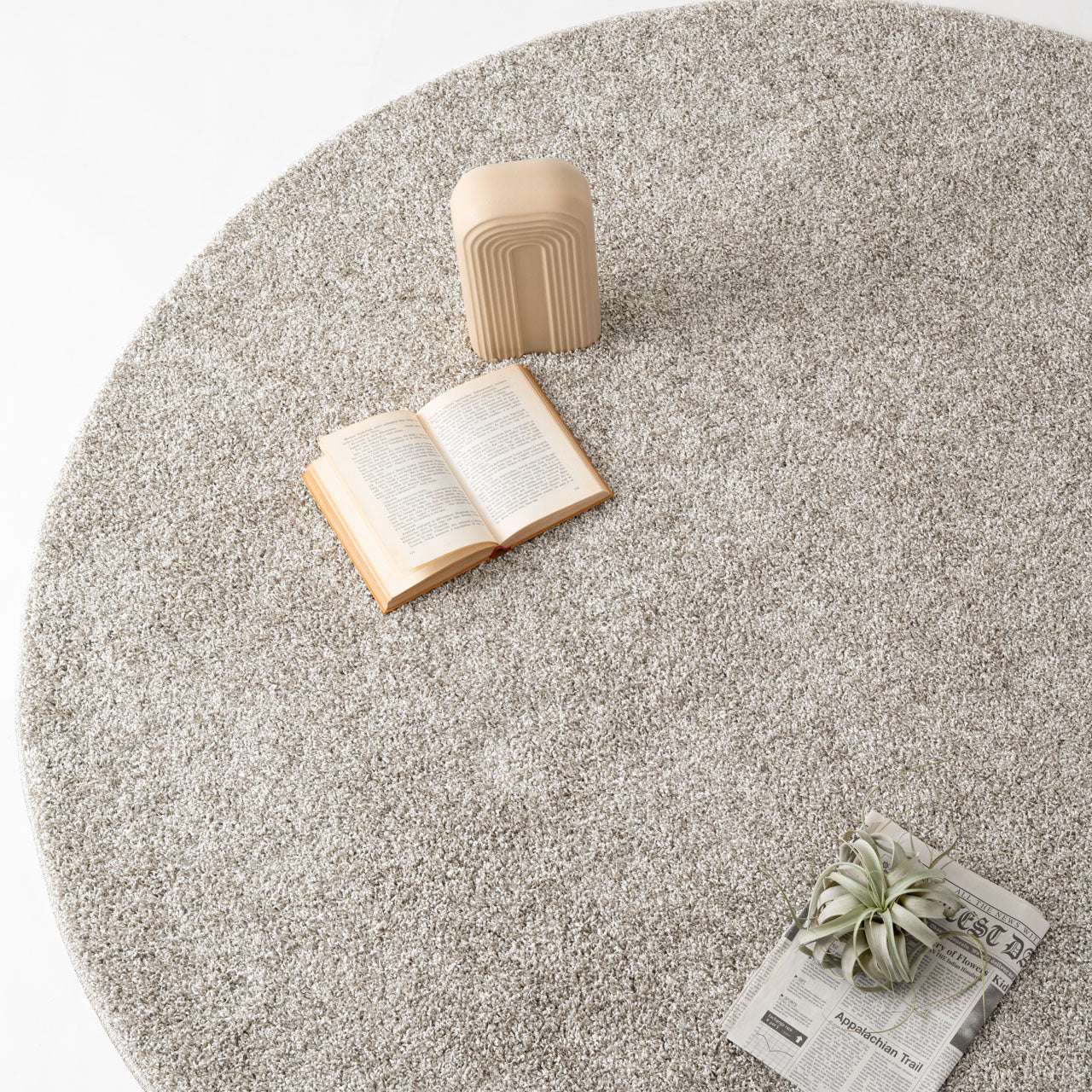 Round W Rug ラグマット 160×160 丸ラグ ラウンドラグ ラグ ショートシャギー ポリエステル 防ダニ・抗菌防臭・防炎機能 ホットカーペット 床暖房 インテリア インテリア雑貨