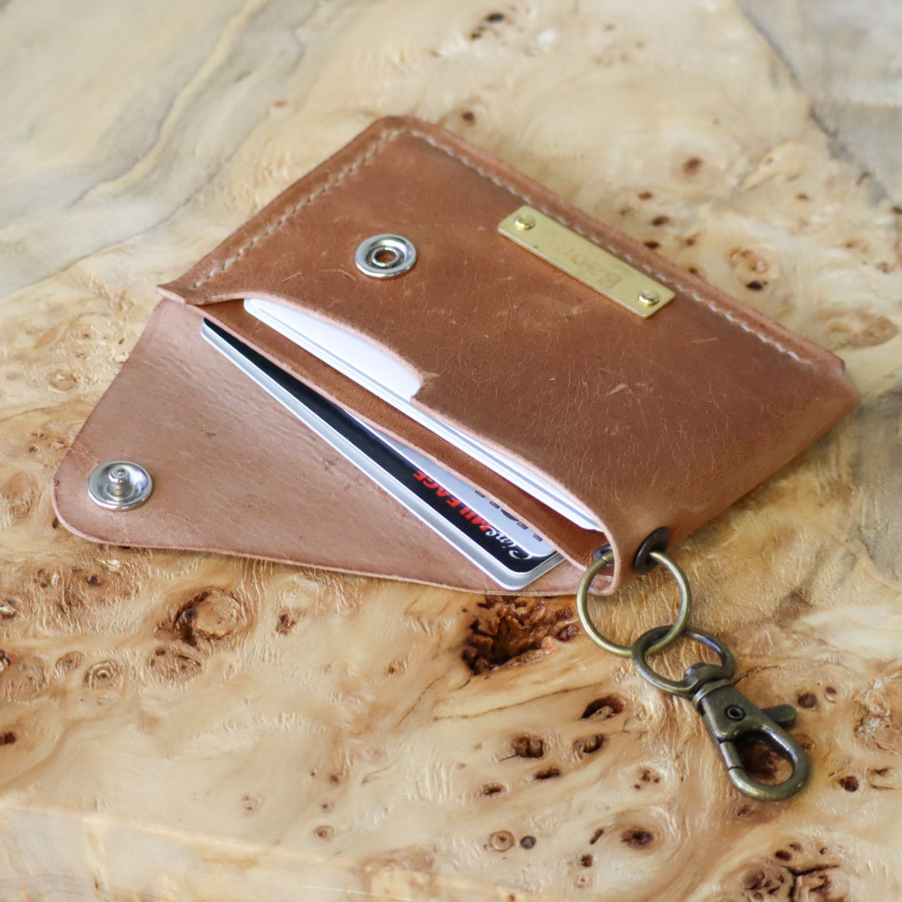 Leather Snap Card Case