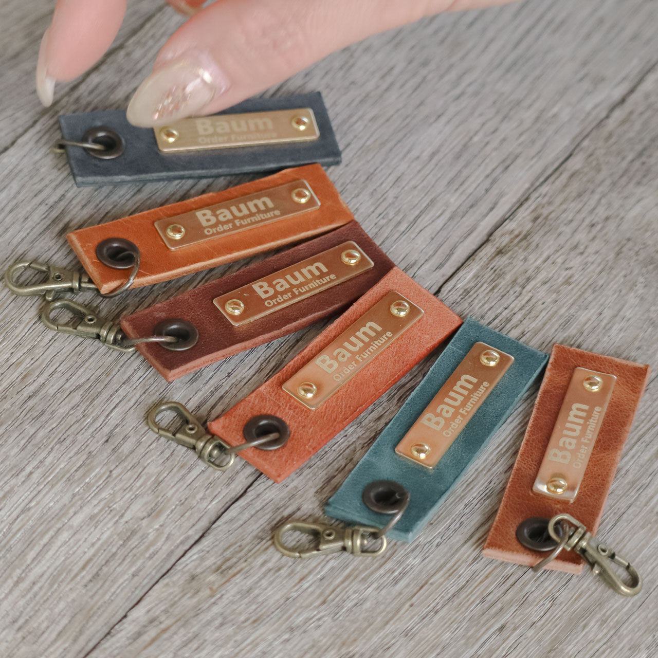 Baum Plate Leather Key Holder