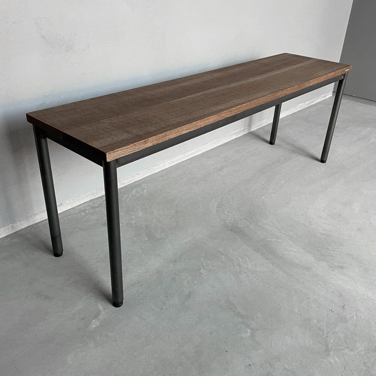 ダイニングベンチ、ベンチ、無垢材とアイアン脚のベンチ