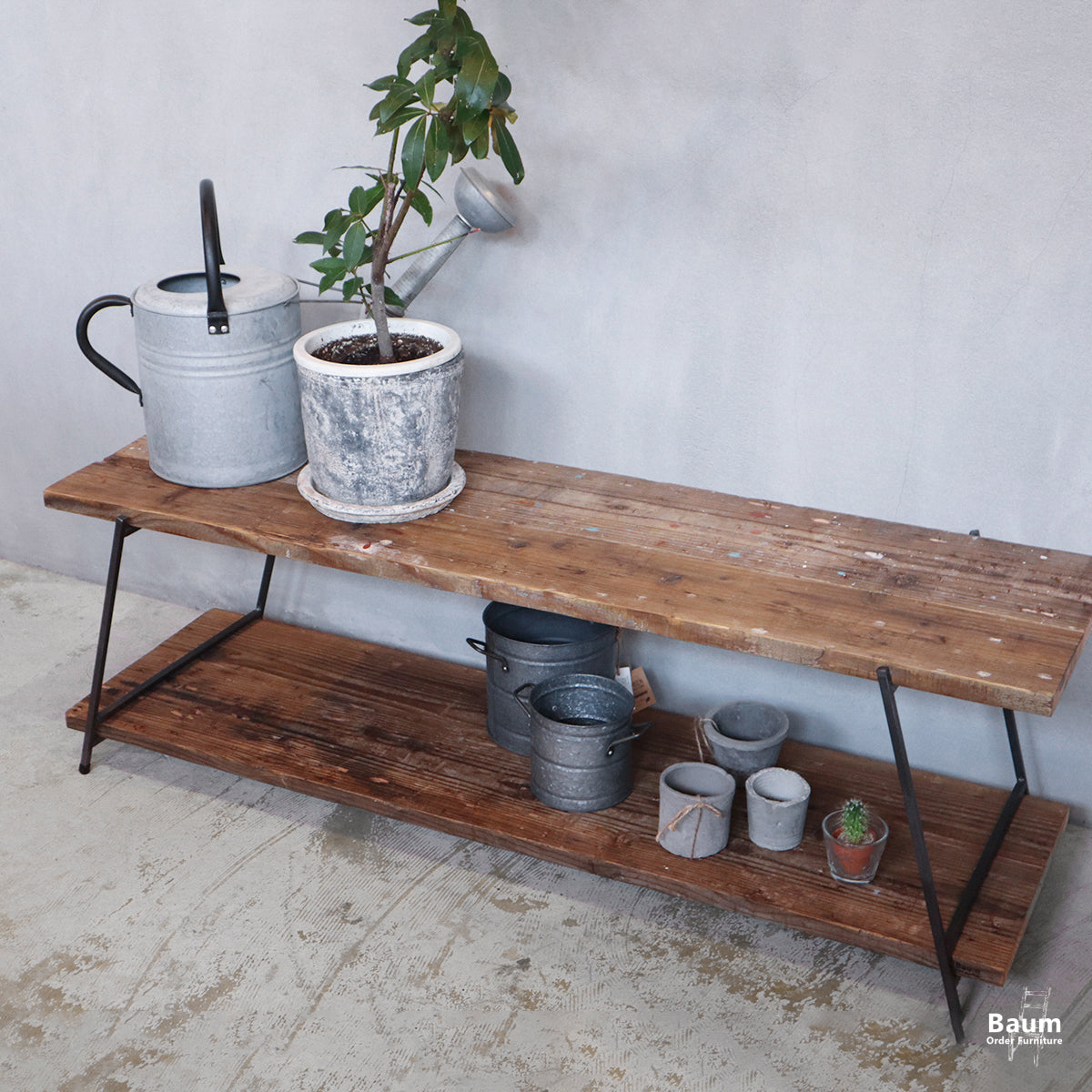 TVボード、テレビボード、2段シェルフ、ラダーシェルフ