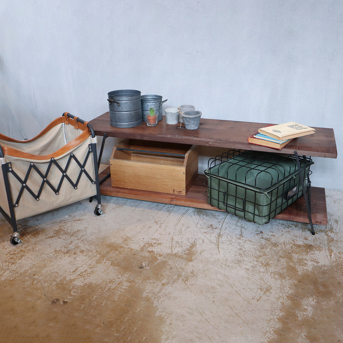 TVボード、テレビボード、2段シェルフ、ラダーシェルフ