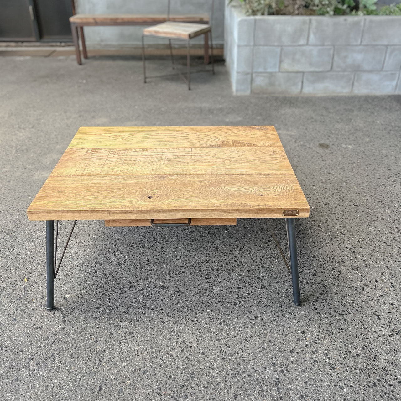 【リメイクアウトレット品】Remake Oak Drawer Low Desk