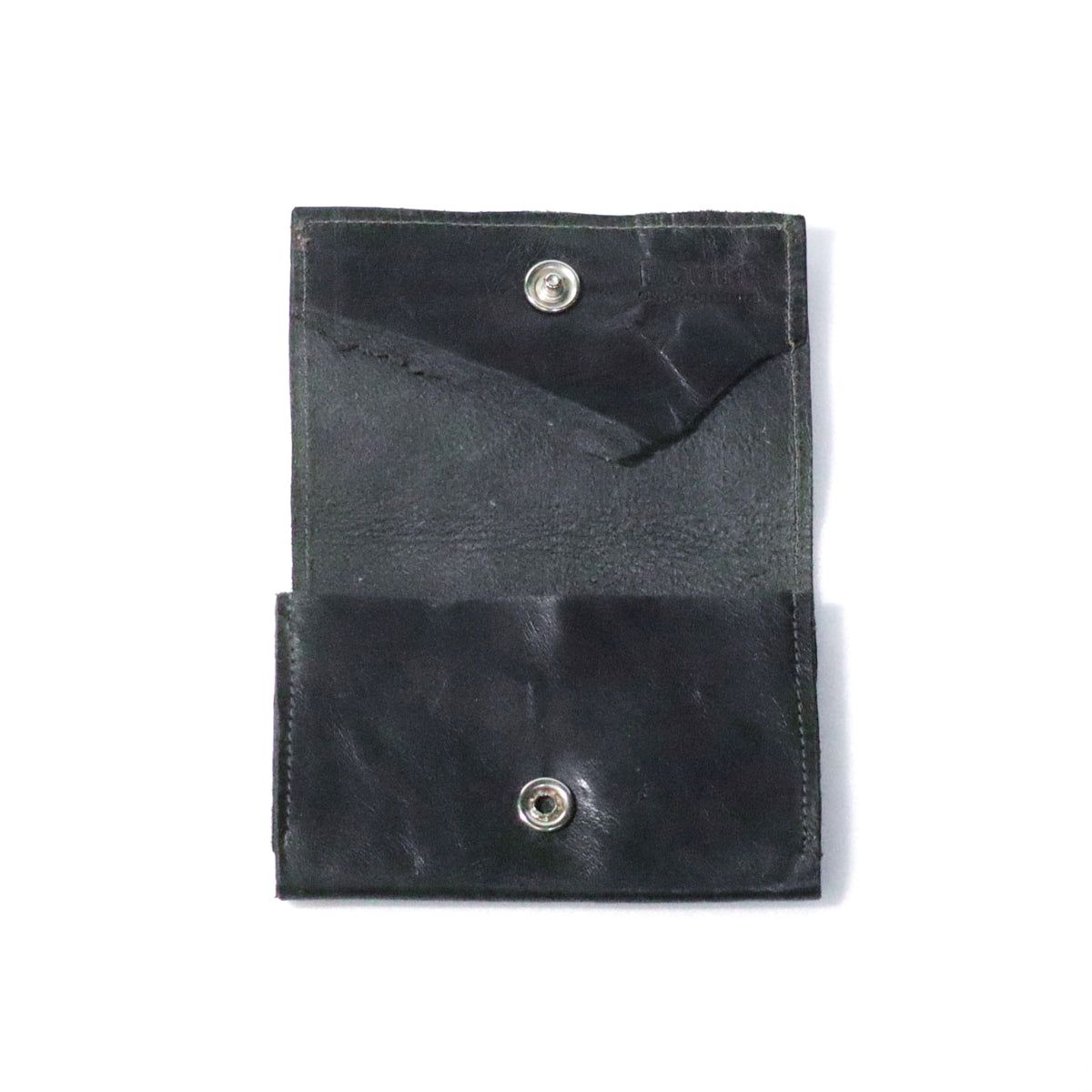 【SALE】レザースナップ財布 - ブラック