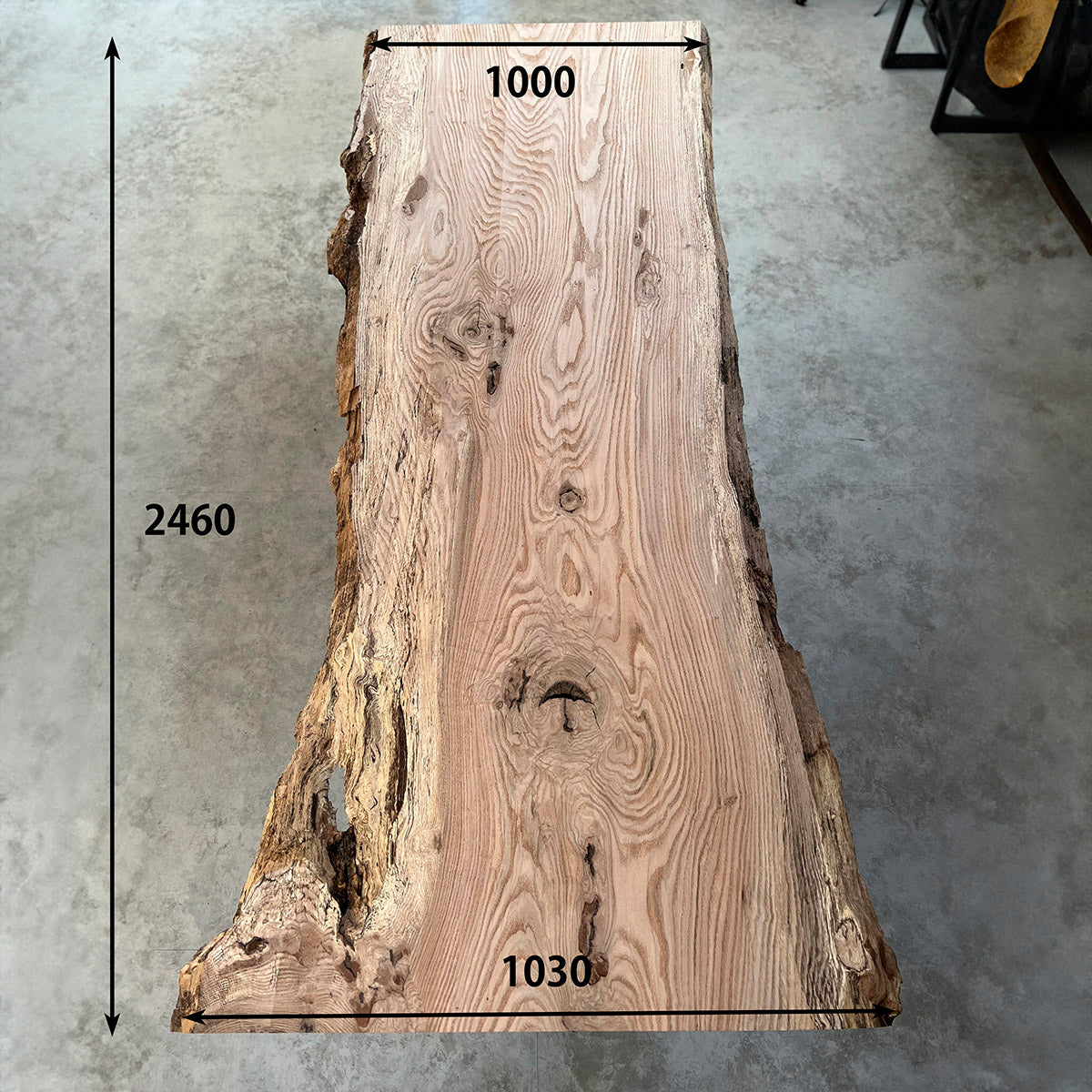 無垢一枚板 オーク《G267》W2460/未仕上げ品