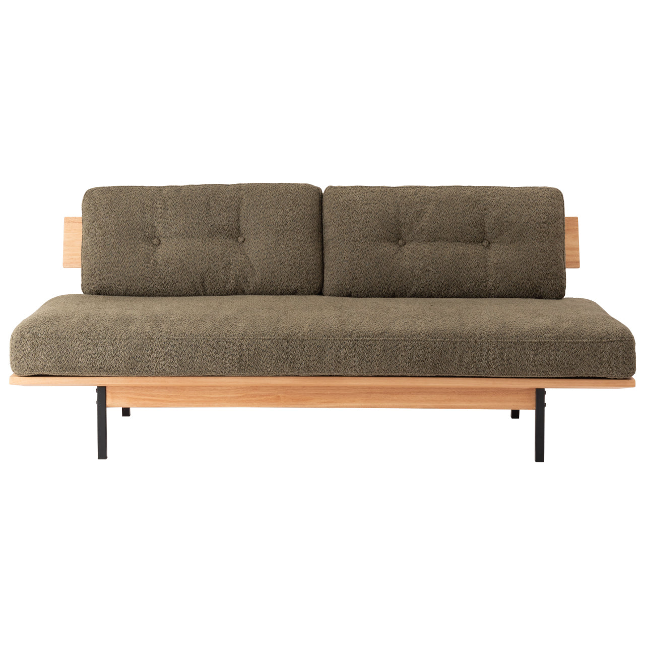 Myrtle Sofa ソファ ソファー 二人掛け アームレス リビング 寝室 リラックス ブークレ クロスレザー スチール 天然木 家具