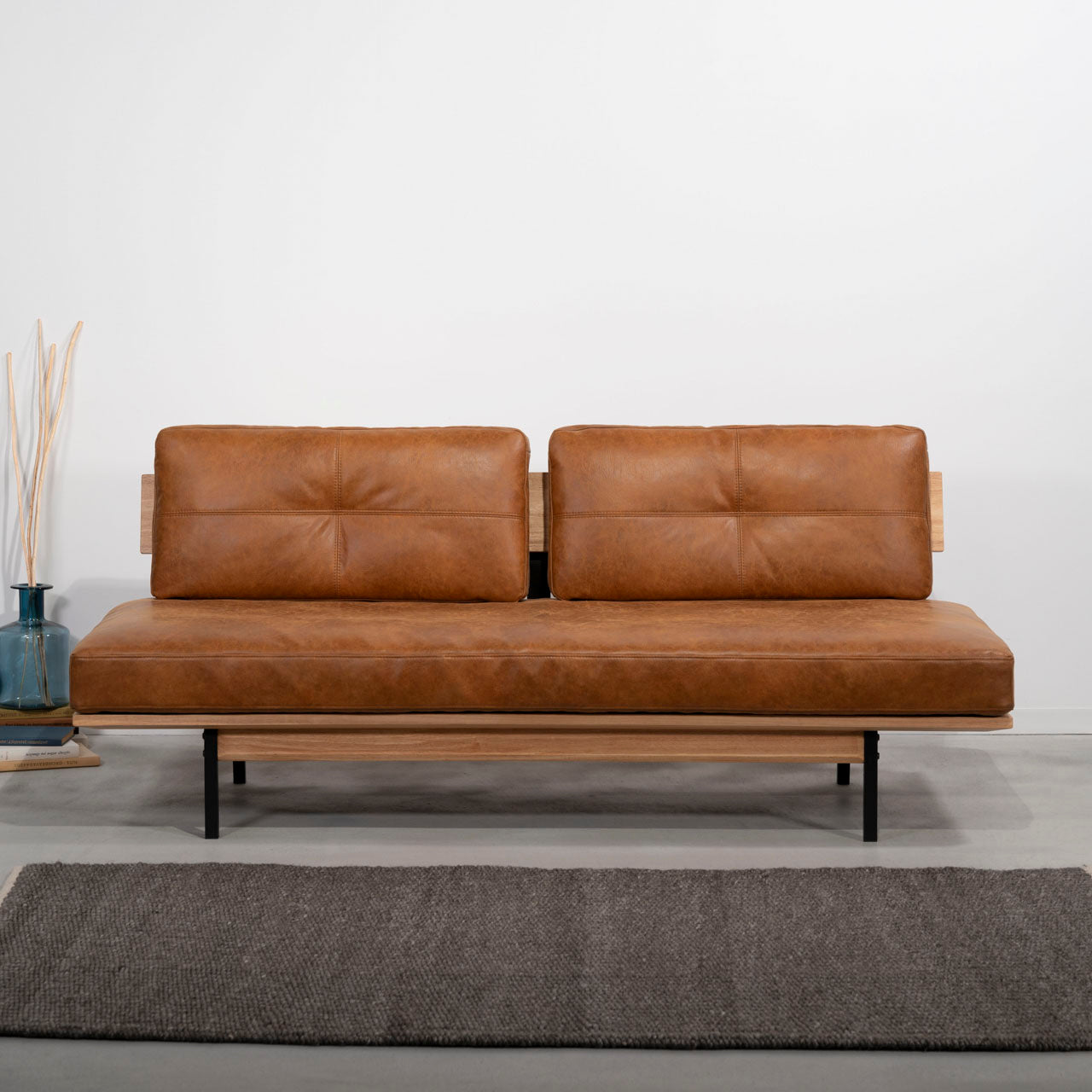Myrtle Sofa ソファ ソファー 二人掛け アームレス リビング 寝室 リラックス ブークレ クロスレザー スチール 天然木 家具
