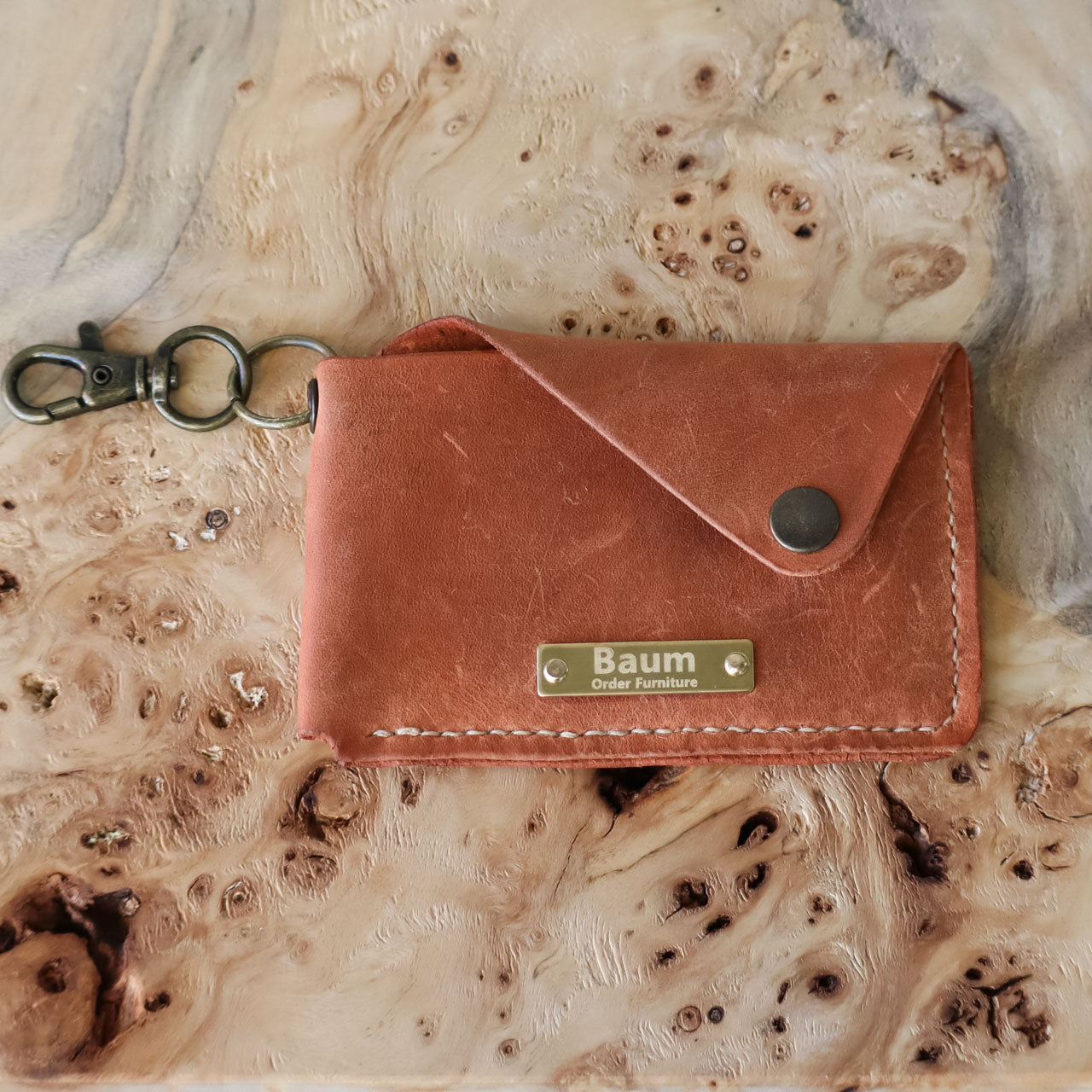 Leather Snap Card Case