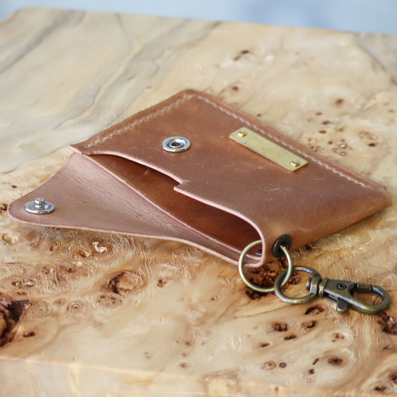 Leather Snap Card Case
