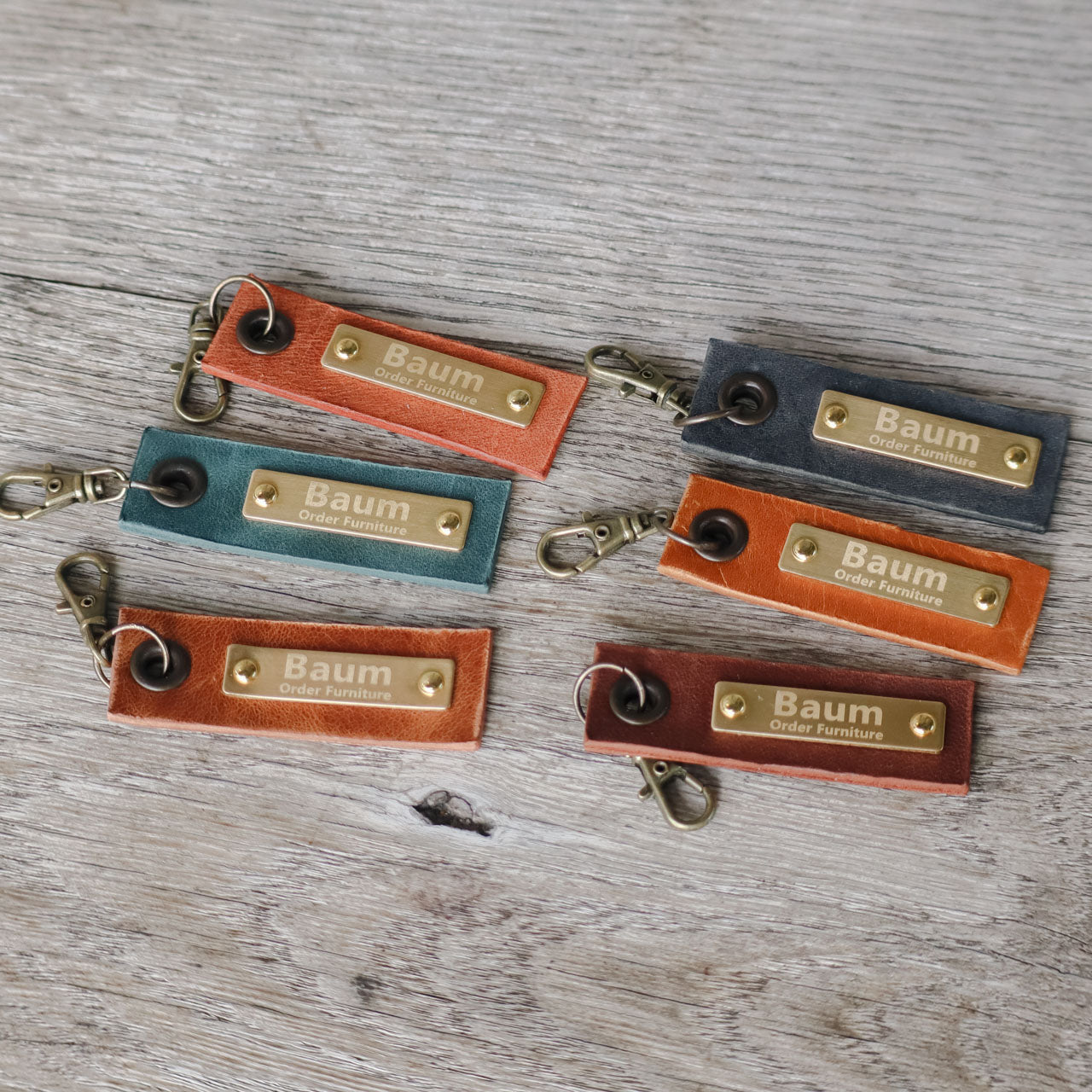 Baum Plate Leather Key Holder