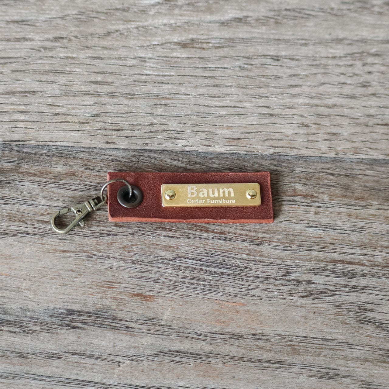 Baum Plate Leather Key Holder