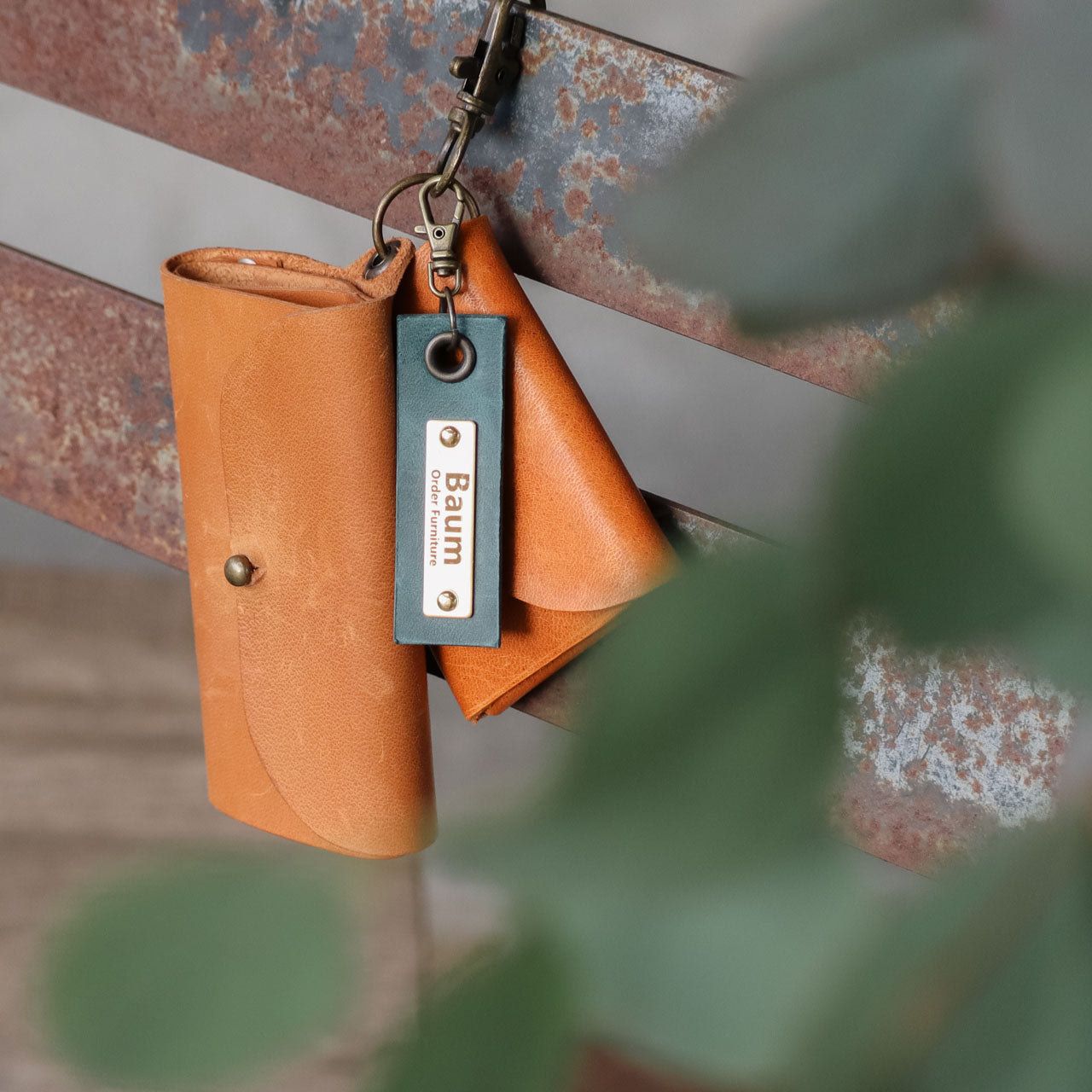 Baum Plate Leather Key Holder
