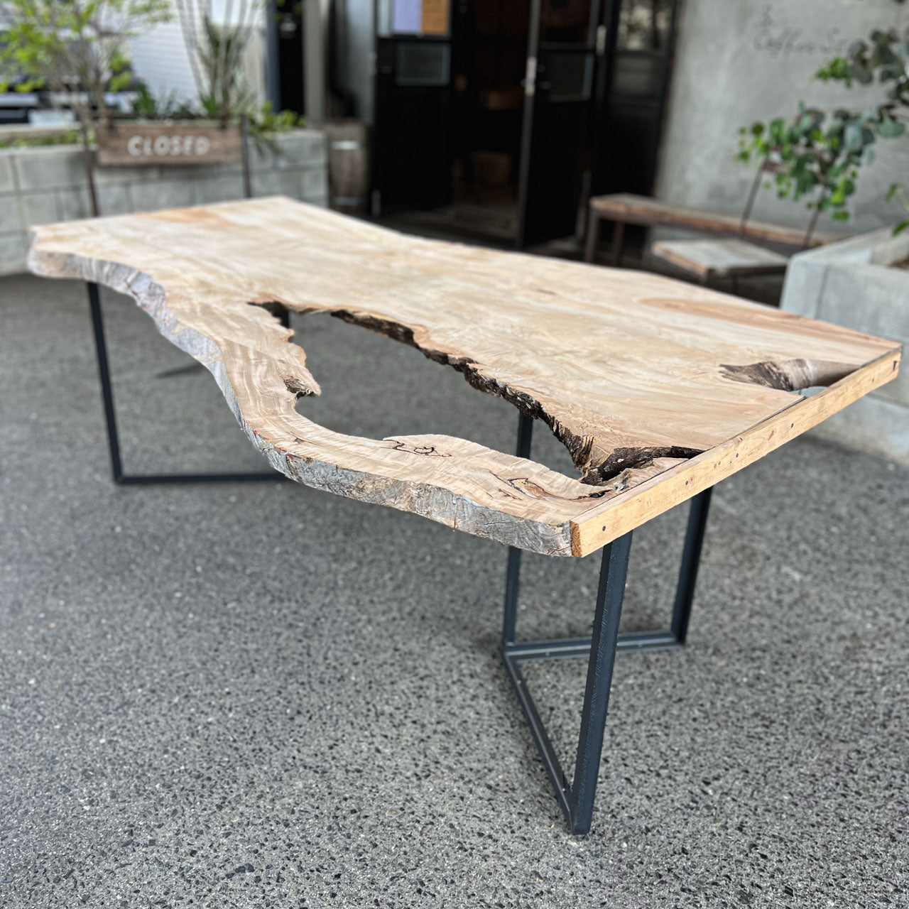 無垢一枚板 栃（トチ）《T-451》W1880/未仕上げ品