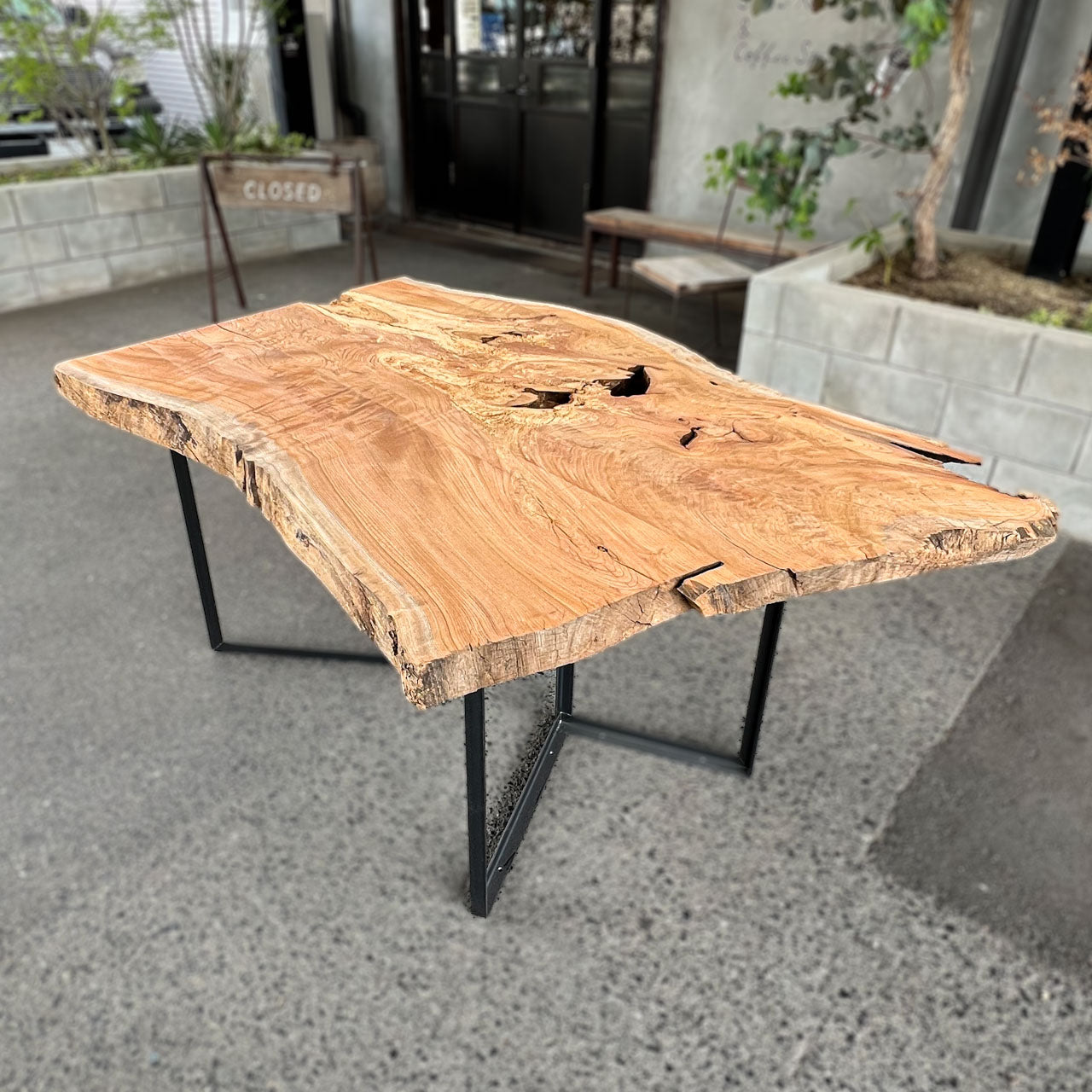 無垢一枚板 欅（ケヤキ）《K-119》W1680/未仕上げ品