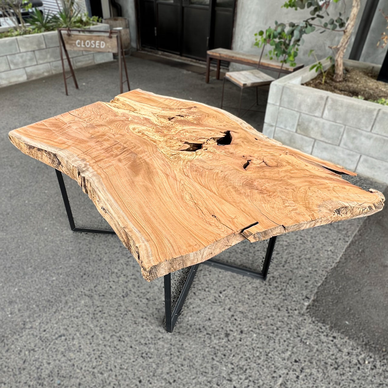 無垢一枚板 欅（ケヤキ）《K-119》W1680/未仕上げ品