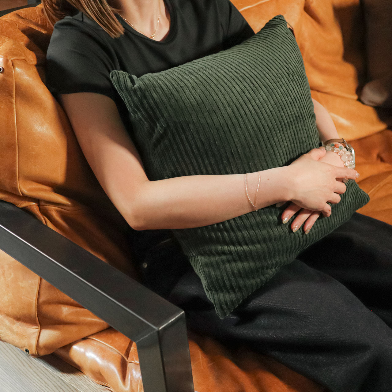 Leather Tag Cushion