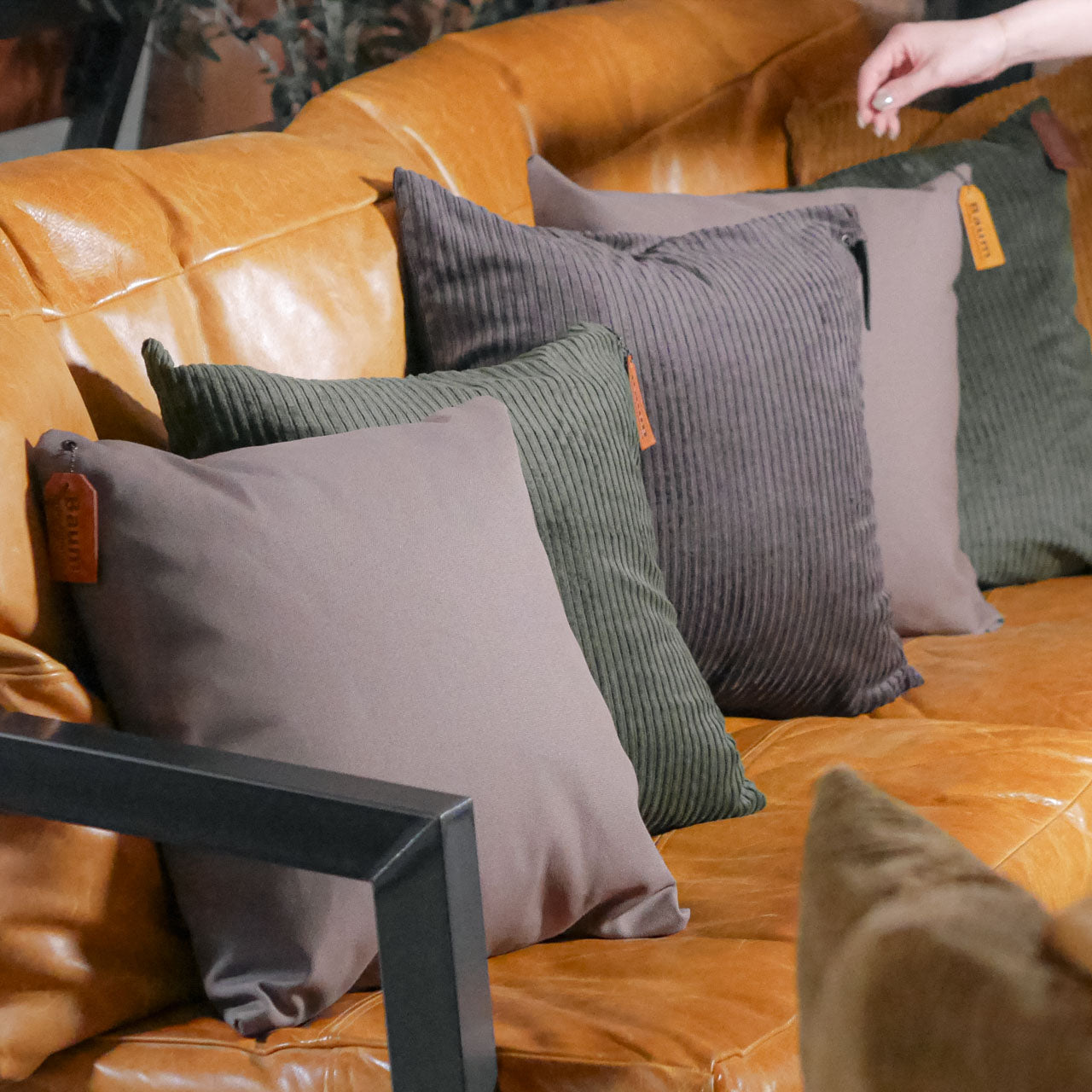 Leather Tag Cushion