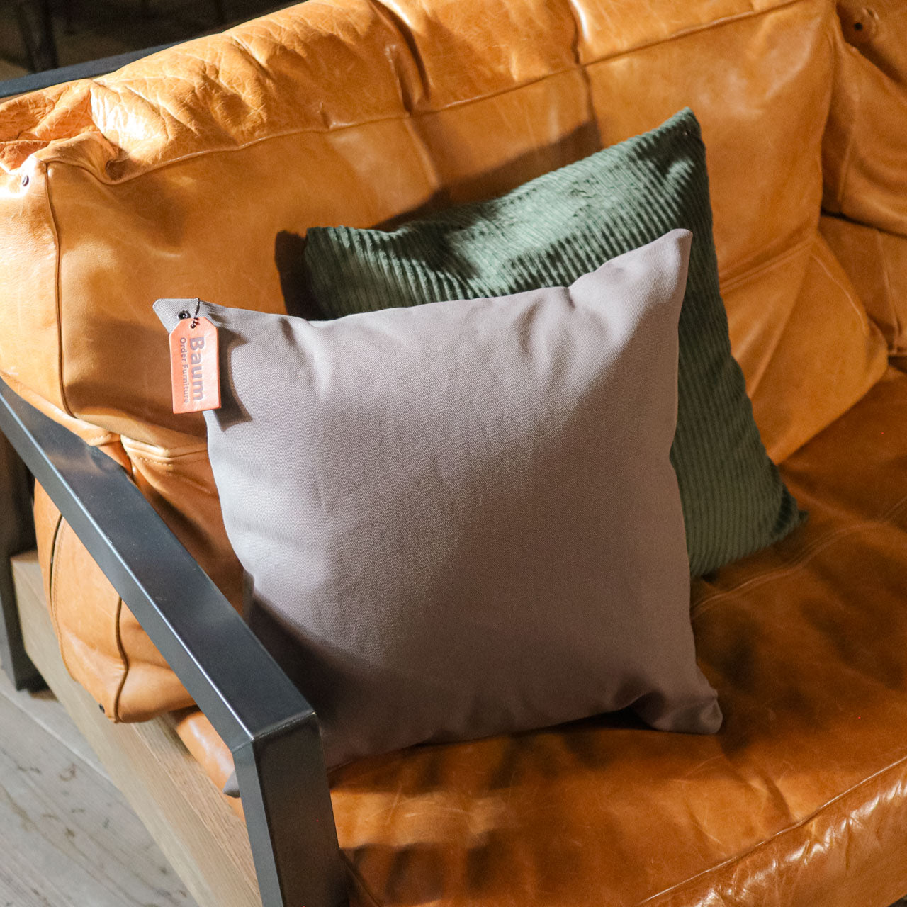 Leather Tag Cushion
