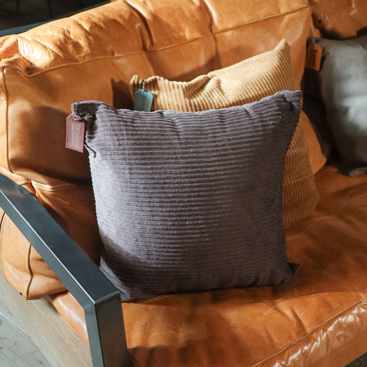 Leather Tag Cushion