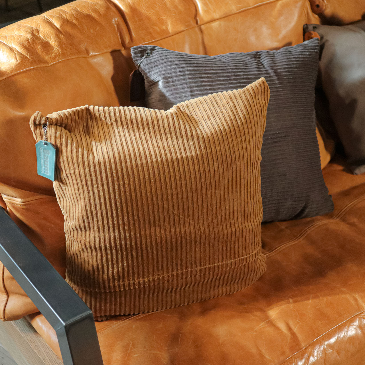 Leather Tag Cushion