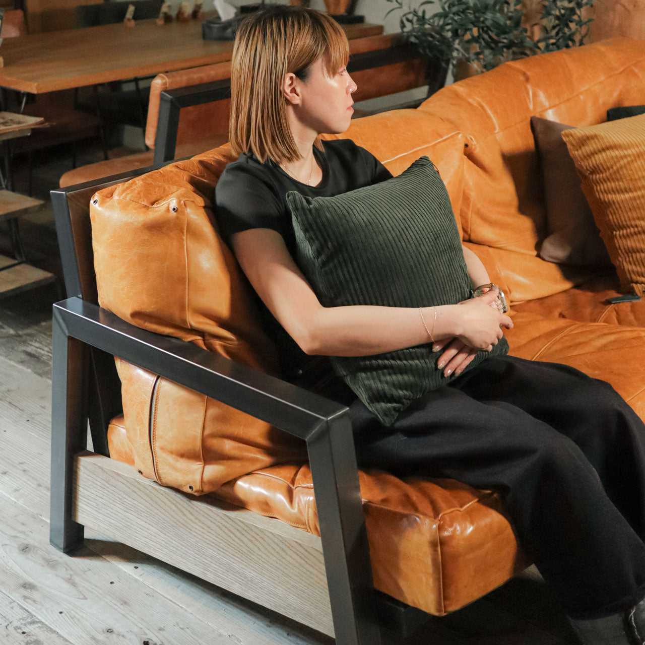 Leather Tag Cushion