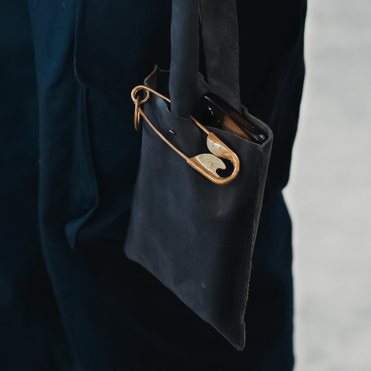 Leather One Handle Bag