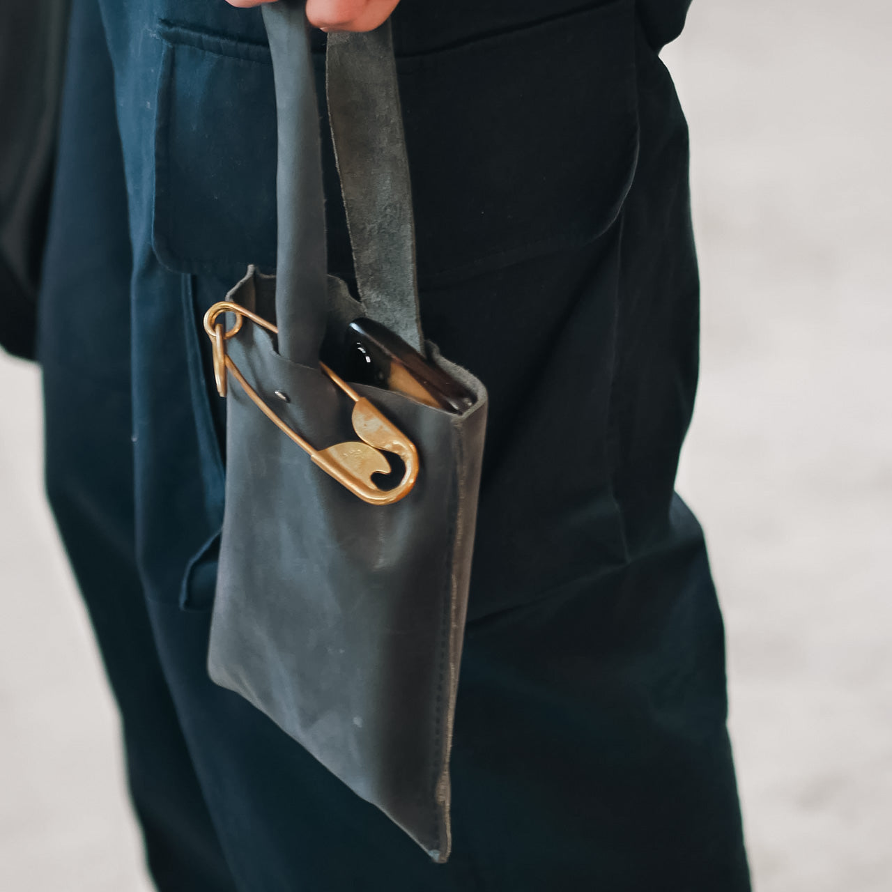 Leather One Handle Bag